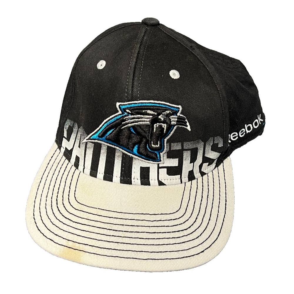 Vintage Carolina Panthers Hat Mens Small Medium NFL Football Reebok